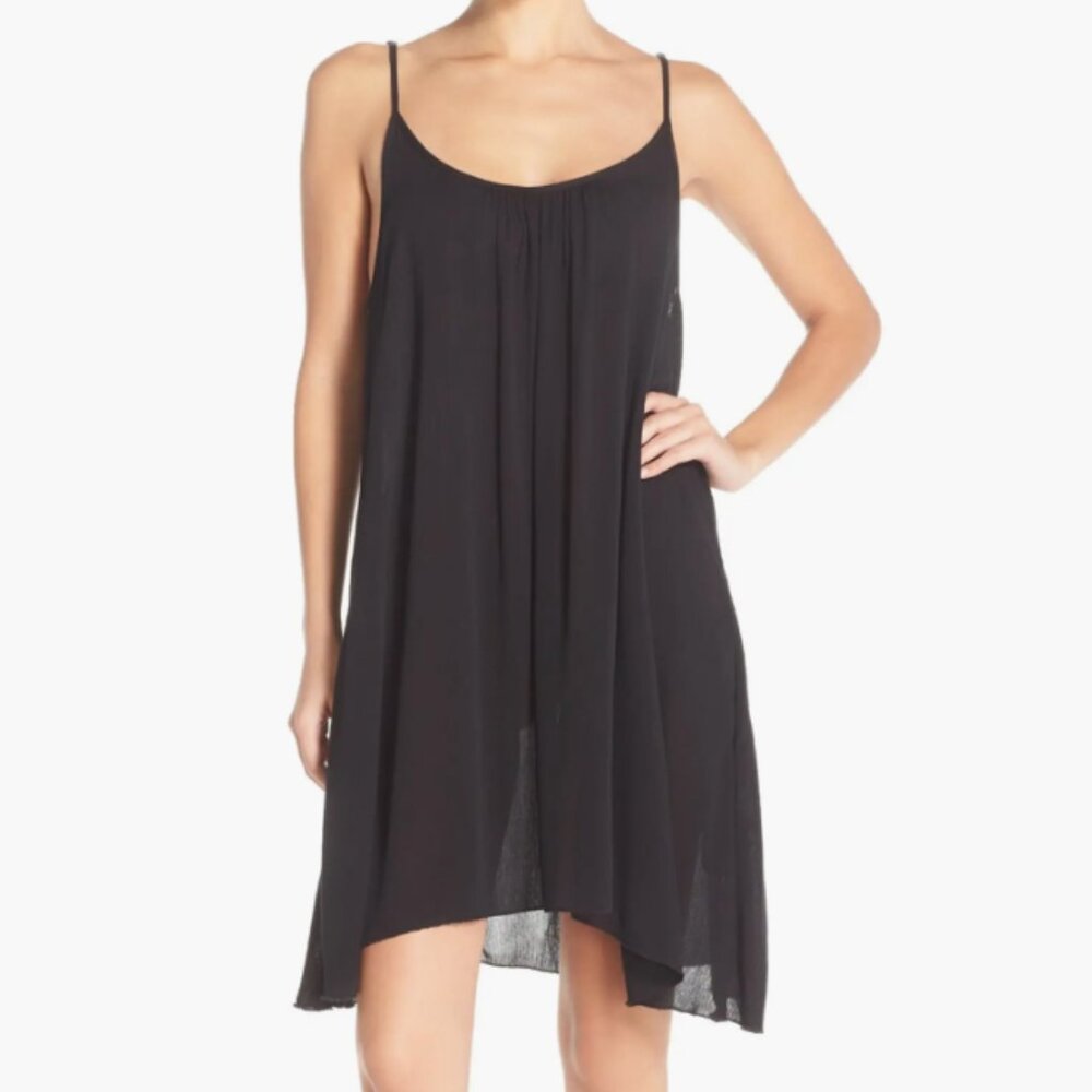 Elan Black Cover-Up Slip Dress